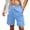 Light Blue_001, variant on Domuza Men's Linen Casual Shorts Elastic Waist Drawstring with Pockets Baggy Short Stretch Summer Athletic Beach Pants Army Green 2XL
