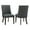Espresso-Gray, variant on Linon Hale Set of Two Dining Chairs Beige Fabric Upholstery Espresso Wood Legs