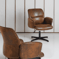 thumbnail image 7 of Homy Casa Home Office Desk Chair, Swivel Height Adjustable Criss-cross Computer Chairs Armchair Suede Brown, 7 of 7