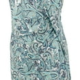thumbnail image 3 of Women's Plus Size Paisley Crew Neck Drape Sleeveless Dress, 3 of 4