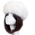 thumbnail image 1 of Bandeau pour femme en fausse fourrure - Pour l'hiver - Chaud - Rglable - Accessoire de cheveux pour l'extrieur, l'quitation, la marche, le ski - Blanc, 1 of 5