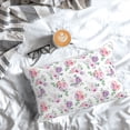 thumbnail image 5 of Pofeuu Rose Flower B Print Polyester Microfiber Plush Pillowcases, Super Soft and Cozy Pillow Case Covers with Envelop Closure（Pillow core not included）-16"x24", 5 of 6