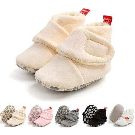 

QWZNDZGR Infant Baby Slippers Girls Boys Booties Warm Baby Socks Shoes Newborn Crib Shoes Baby Footwear Prewalkers