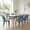 blue, variant on ENYLAY Modern Farmhouse Fabric Upholstered Dining Chairs Set of 2 with Metal Legs & Padded Seat , Blue
