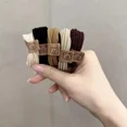 thumbnail image 4 of Cuerda de pelo sin costuras de alta elasticidad para mujer, soporte de cola de caballo duradero para niñas, banda de goma, accesorios para el cabello, 5 unids/lote por bolsa, 4 of 5