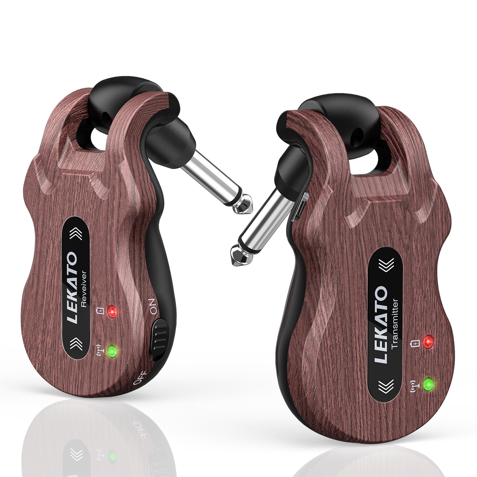 Lekato Wireless Guitar System 5.8 Ghz Stereo Receiver with USB cable 48K/24bit high quality signal
