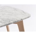 thumbnail image 5 of Contemporary Home Living 21.5" White and Beige Rectangular Italian Carrara Marble Side Table, 5 of 9