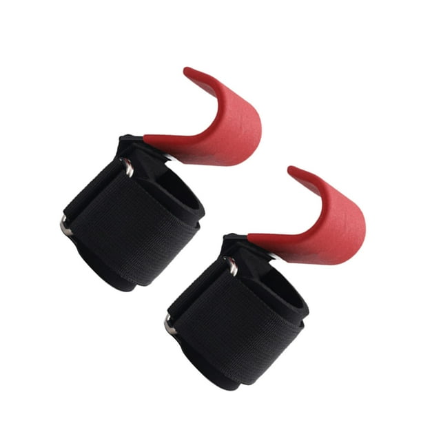 ziyahi 2 Pcs Crochets de Musculation Portables pour Musculation Noir Rouge 38x7cm
