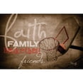 thumbnail image 3 of Rae, Marla 14x11 Black Modern Framed Museum Art Print Titled - Faith, Family, Basketball, 3 of 5
