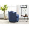 thumbnail image 4 of 360-Degree Swivel Accent Chair,Swivel Barrel Club Chair with Cushion and High Backrest, Leisure Arm Chair for Nursery, Living Room, Vanity Bedroom, Office, Lounge (Navy), 4 of 9