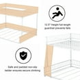 thumbnail image 4 of Full XL Over Queen Bunk Bed, Convertible Queen Bunk Beds with Safety Guard Rails, Metal Floor Bunk Bed Frame with Ladder for Dormitory Bedroom, No Box Spring Needed（White), 4 of 7