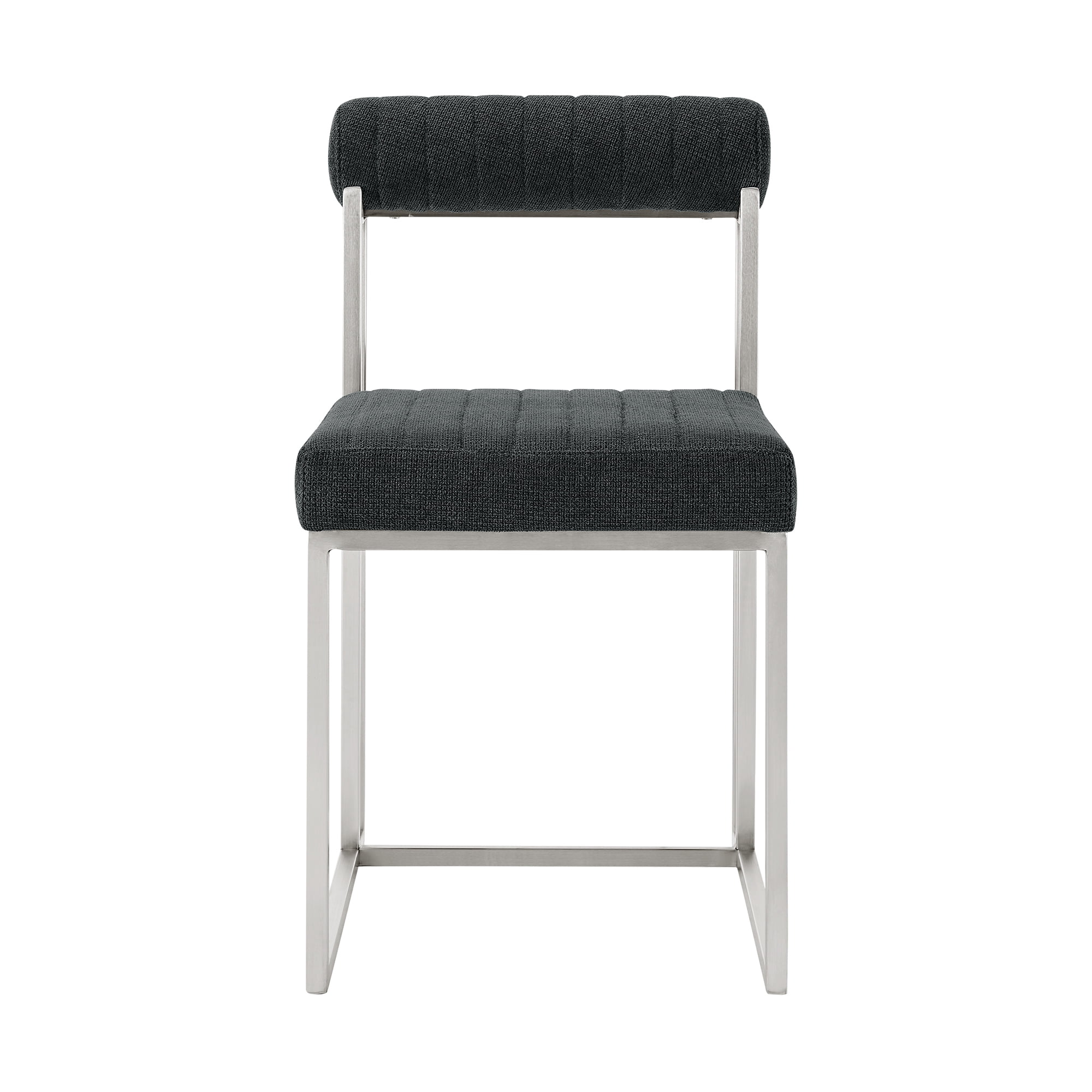 Joana Anastasia 5 Piece Round Dining Set with Charcoal Fabric