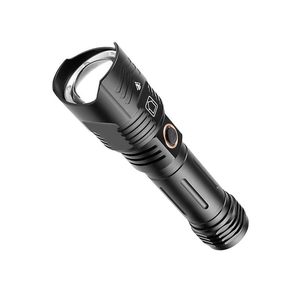 Yuarrent Antorcha XHP90 Lámpara de enfoque telescópica Trabajo Micro USB Táctico Linterna portátil Linterna Potente brillante Multiuso Estufas de camping Tipo 1 Yuarrent OD029718-01