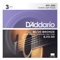 thumbnail image 2 of Cuerdas para guitarra Acústica D'ADDARIO Ej13-3d 3 Pack, 2 of 3