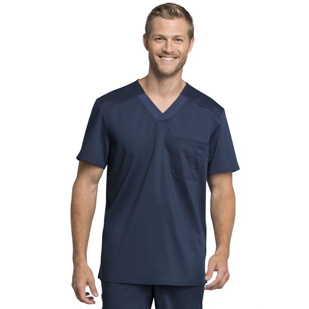 Cherokee Cherokee Workwear Revolution Tech Scrubs Top for Men VNeck Plus Size WW755AB, 3XL