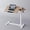 Natural Wood, variant on Adjustable Overbed Bedside Table with Wheels Pneumatic Mobile Standing Laptop Desk Rolling Computer Cart Movable Couch Desk Hospital Bed Table