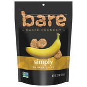 Bare Fruit Simply Baked Crunchy Banana Chips, 2.7oz Bag, Packaging May Vary