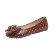 thumbnail image 2 of Samdudou Ballet Flats for Women Closed Toe Slip On Classic Round Front Shoes Vintage Polka Dot Pattern Large Oversized Bowknot Detail On Vamp Casual Dressy Walking Footwear, 2 of 9