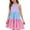 Pink, variant on Big Girls' Dresses Sleeveless Color Block Casual Skater Swing Girls Floral Dress Size 13-14T