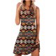 thumbnail image 2 of ICHUANYI Clearance Fashion Women Casual Sexy Round Neck Printing Dresses Summer Sleeveless Pullover Dress(Orange, L) ICHUANYI WER2023081505548, 2 of 4