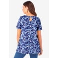 thumbnail image 2 of Roaman's Women's Plus Size Ultimate Cotton Crewneck Short Sleeve Swing Tee, 2 of 6