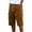 Brown, variant on HOWPAY Cargo Shorts Men Solid Color Elastic Waist Cargo Pants with Multi Pockets Casual Relaxed Fit Running Athletic Work Shorts Army Green L