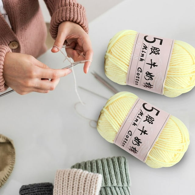 Clearance Tyidzon Wool Yarn for Crocheting Soft Crochet Thread Yarn, Lightweight Wool Yarn for Crochet Hand Knitting Crocheting Crafting