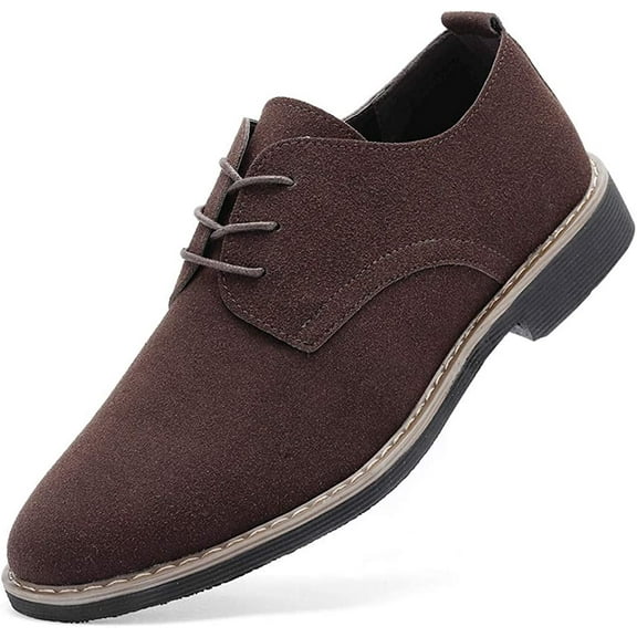 Men's Suede Dress Shoes Casual Lace Up Oxfords Shoes