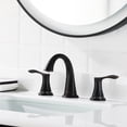 thumbnail image 6 of PARLOS Widespread 2 Handles Bathroom Faucet with Metal Pop Up Sink Drain and cUPC Faucet Supply Lines,Oil Rubbed Bronze, 6 of 11