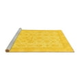 thumbnail image 2 of Ahgly Company Machine Washable Indoor Round Oriental Yellow Traditional Area Rugs, 3' Round, 2 of 4