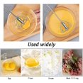 thumbnail image 4 of Batidor de huevos semiautomático prensado a mano de acero inoxidable, para batir espuma de leche, mezclar huevo líquido y salsa, blanco plateado, 25,6 * 7 * 6 cm, 4 of 5