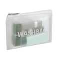 thumbnail image 4 of Unique Bargains 1 Pc Women Portable Clear Flat Makeup Bag for Vacation Camping Travel Gym PU Leather White, 4 of 4