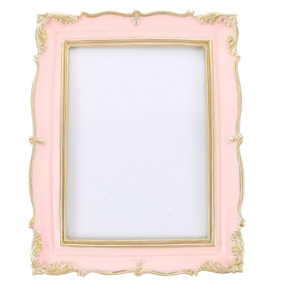 KAKOWELY 1Pcs Photo Frame for Home Pink Resin Decorative Picture Frame