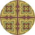 thumbnail image 1 of Ahgly Company Indoor Square Patterned Sienna Brown Area Rugs, 3' Square, 1 of 1