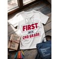 thumbnail image 1 of 2nd Grade Boys Girls-Shirt - Lightweight and Comfortable Crew Neck Casual Top With Back To School Print - Young People, everyday-Shirt|-Shirt With Fun Pattern|Comfortable Style Back To School Clothes, 1 of 8