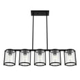 thumbnail image 6 of Hunter - Astwood 5-light Matte Black, Large Chandelier, Dimmable, Caged Style, Linear Shaped, for Bedrooms, Dining, Living Rooms - 48013, 6 of 10