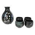 thumbnail image 2 of Made In Japan Ceramic Midnight White Cherry Blossoms Sake Flask With 4 Cups Set, 2 of 5