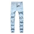 thumbnail image 1 of Auxamy Pantalones Mezclilla Strech De Agujero Para Hombre, 1 of 8