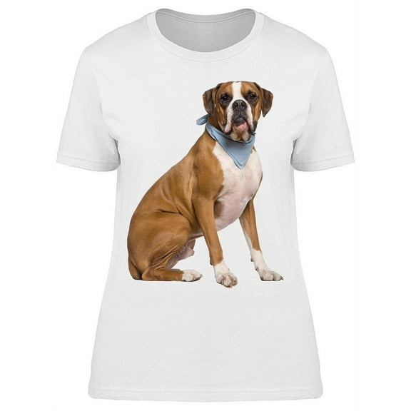 Boxer Wearing Handkerchief  T-Shirt Women -Image by Shutterstock, Female Large