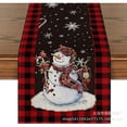 thumbnail image 1 of DEBGFS Christmas Table Runner  Tree Snowman Home Kitchen Dining Table Decoration Noel Gift Linen Tablecloth,16, 1 of 4