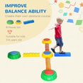 thumbnail image 4 of Multicolor Balance Beam Set – 8-Piece Stepping Stones & Beams for Coordination & Motor Skills – Safe, Stackable Play Equipment for Indoor Use, 4 of 7