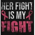 thumbnail image 2 of Breast Cancer Her Fight Pink Ribbon Women's Long Sleeve T Shirt Brisco Brands S, 2 of 6