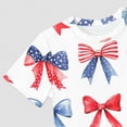 thumbnail image 4 of HCNTES Toddler Boy 4th of July Outfit USA Print Short Sleeve Top And Waist Shorts Boys Patriotic Outfit Set Size 2-12 Years, 4 of 5