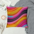 thumbnail image 2 of Nawypu  Retro 70s Pink and Orange Swirls Waves Abstract Pattern Pillow Covers Decorative Throw Pillowcase Square Couch Cushion Cover for Home Decor Sofa Living Room Bed Car Sofa, 2 of 5