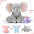 thumbnail image 3 of MaoGoLan 5pcs Elephant Stuffed Animals 15.7'' Mommy Elephant Plush Have Rotatable Trunks with 4 Baby Elephants Inside, 3 of 7