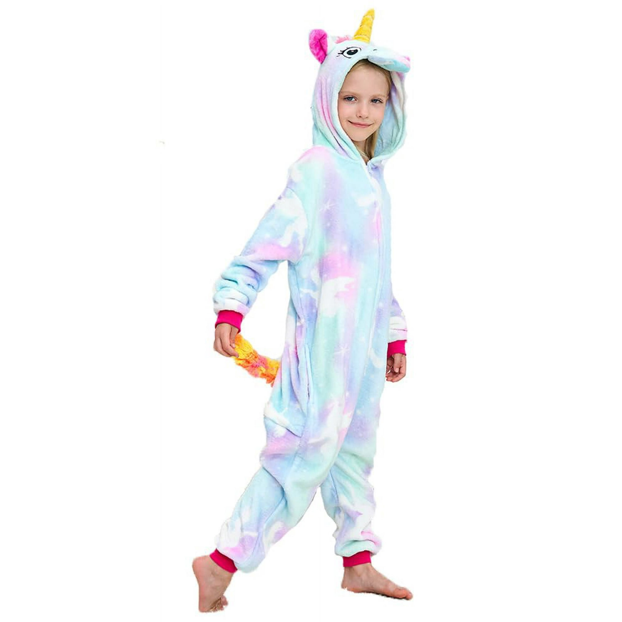 UDERUI Kids Unicorn Onesie Pajamas One-Piece Cosplay Costume