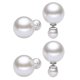 thumbnail image 1 of Pendientes de bola de doble cara para mujer: pendientes elegantes y de moda con pendientes de perlas en la parte delantera y trasera, 1 of 6
