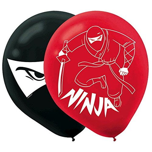 Happy Birthday 'Ninja' Latex Balloons (6ct)