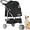 Black, variant on SAEWUD 3-Wheel Pet Stroller - Dog Stroller, Cat Cage Jogger, Travel Folding Carrier for Cats, Waterproof Puppy Stroller with Cup Holder & Removable Liner.,Blue