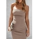 thumbnail image 3 of Vestido Largo Ajustado sin Tirantes PRETTYGARDEN Tubo Khaki XL, 3 of 7